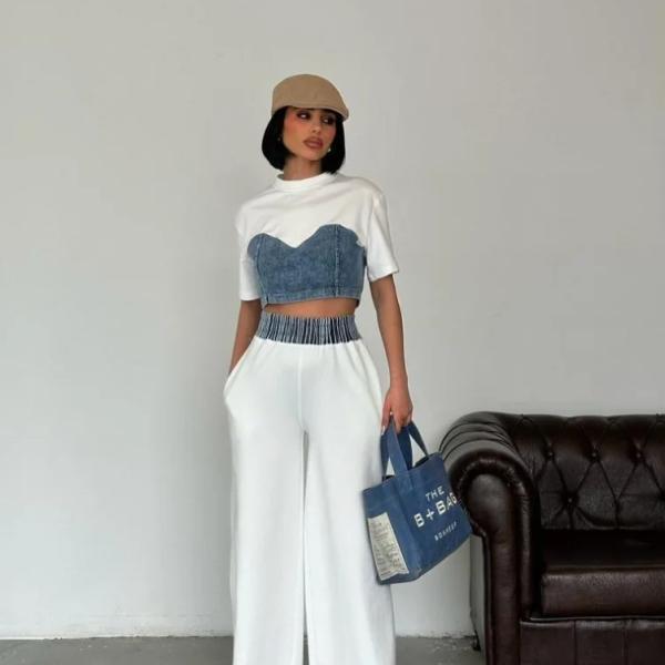 بيجاما جينز باكستاني مع توفليس