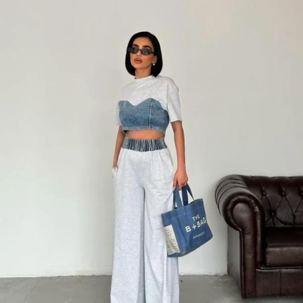 بيجاما جينز باكستاني مع توفليس