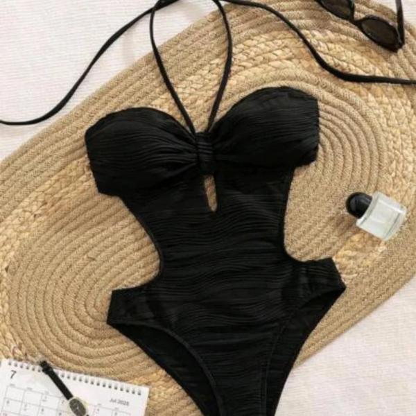 مايوه أسود ربط عالعنق