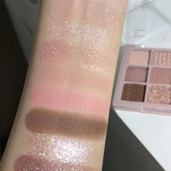 مكياج لوحة ظلال العيون , 9 ألوان ظلال العيون لامع لون بشرة متلألأ مصطبغة مادة لوحة ظلال العيون