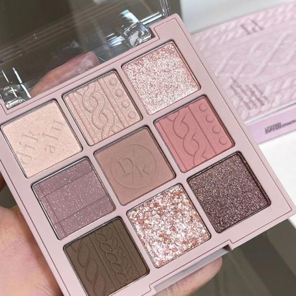 مكياج لوحة ظلال العيون , 9 ألوان ظلال العيون لامع لون بشرة متلألأ مصطبغة مادة لوحة ظلال العيون